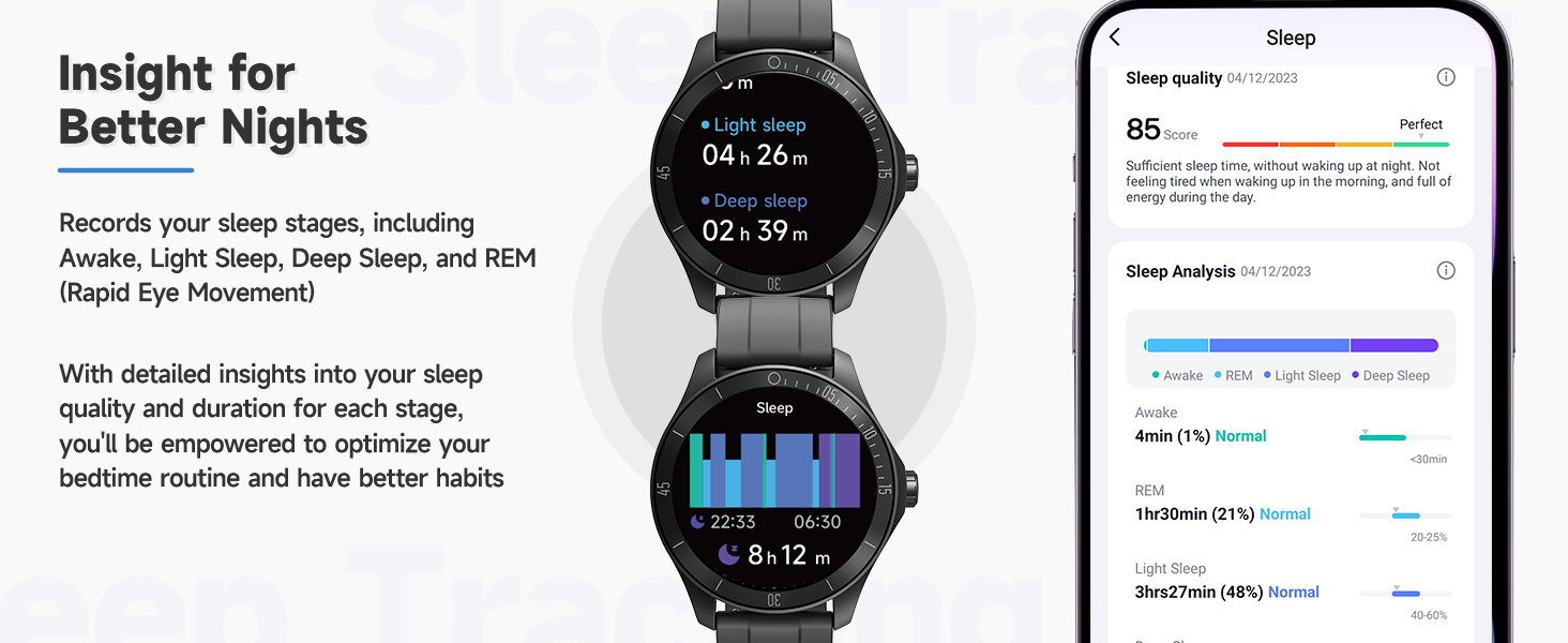 Smart Watches for men Sleep Monitor
