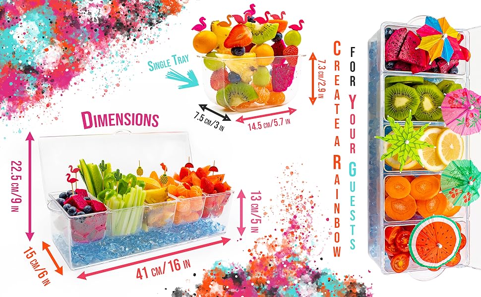 gesPINK Condiment Server with Small Lids, Bar Condiment