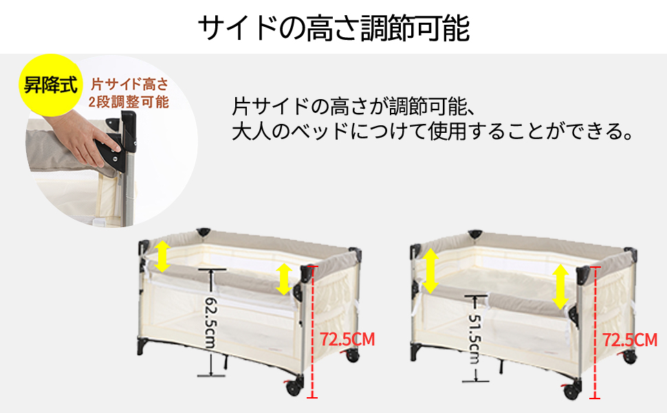 Amazon.co.jp: Kennkari ベビーベッド ベビーサークル