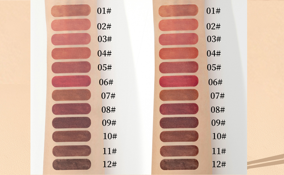 Matte Lip Liner Set Brown Tone Natural Lip Makeup