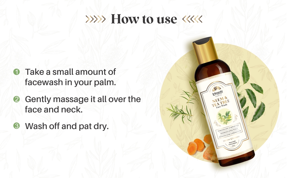 Khadi Earth Herbal Neem & Tea Tree Face Wash for Oily & Acne Prone Skin