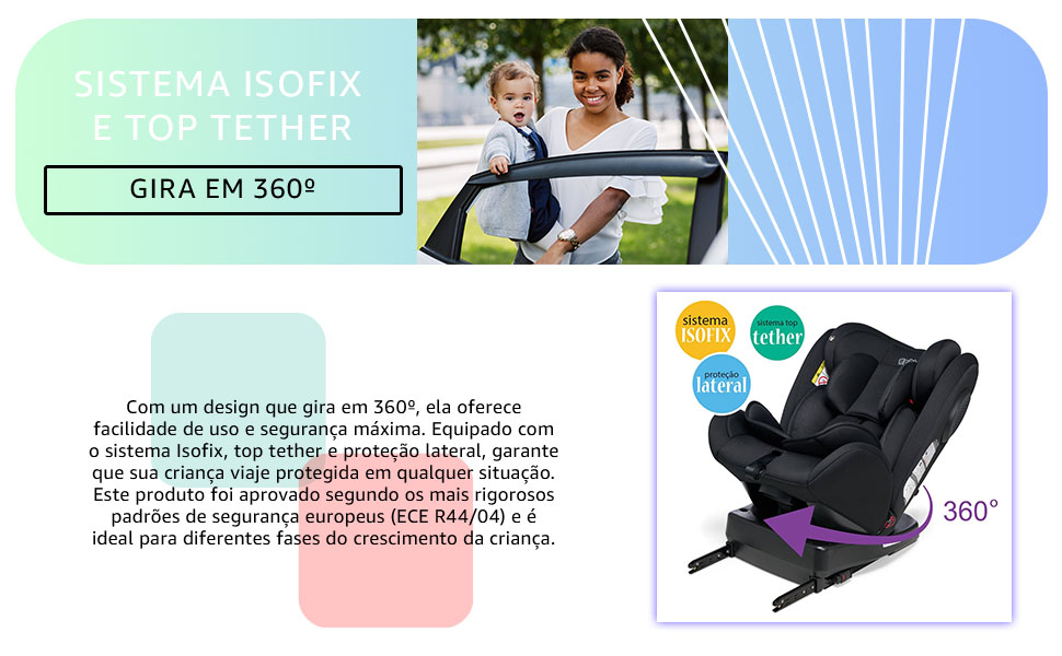 Cadeira de Carro Infantil 0 a 36Kg Eternity 360º Maxi Baby (Preto)