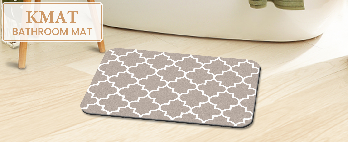 KMAT Bath Mat Super Absorbent Bathroom Rugs AntiSlip Quick