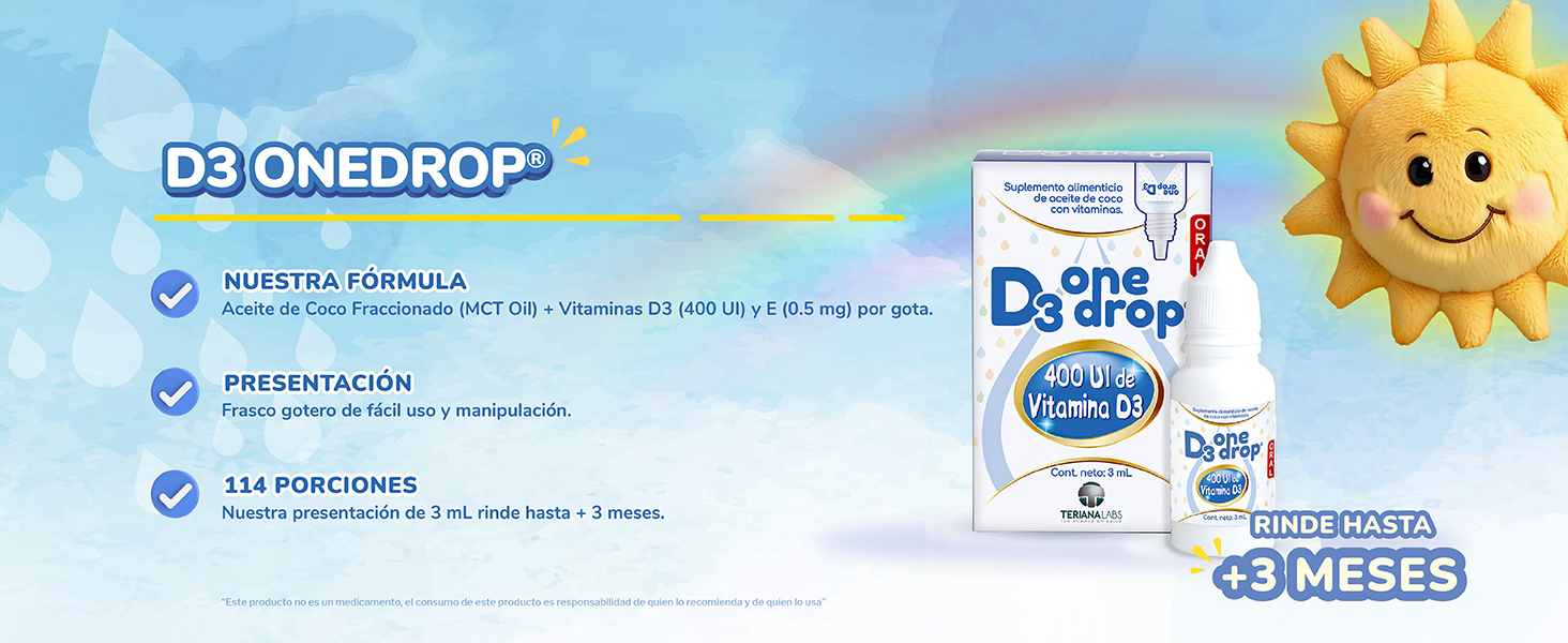 ONEDROP D3 3ML Formula with 114 servings