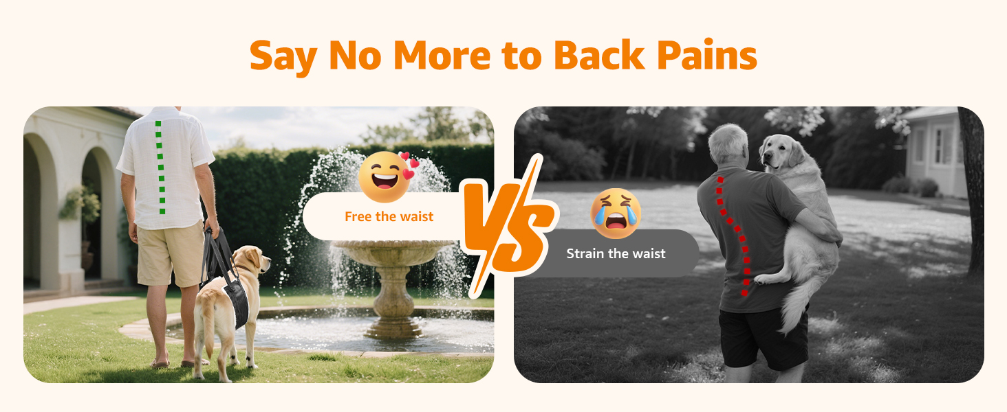 dog sling for large dogs hind leg support