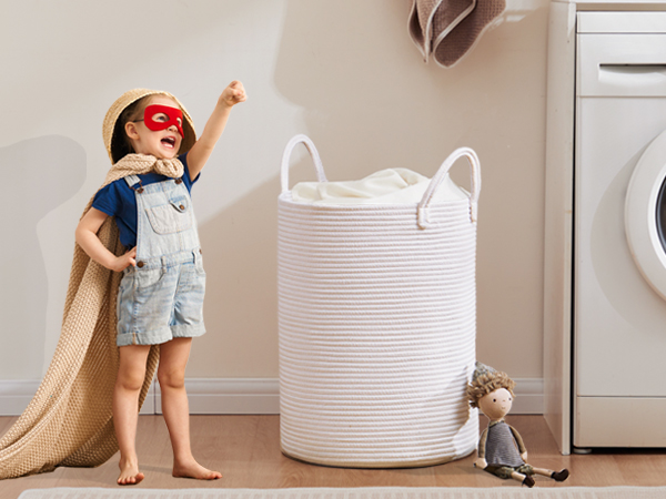 Amazon.com: MOJOSCEND 60L Pure White Woven Hamper Laundry