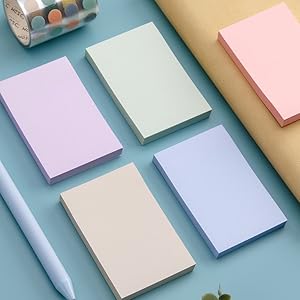 ポストイット 付箋 強粘着 ノート パステルカラー 75×50mm 