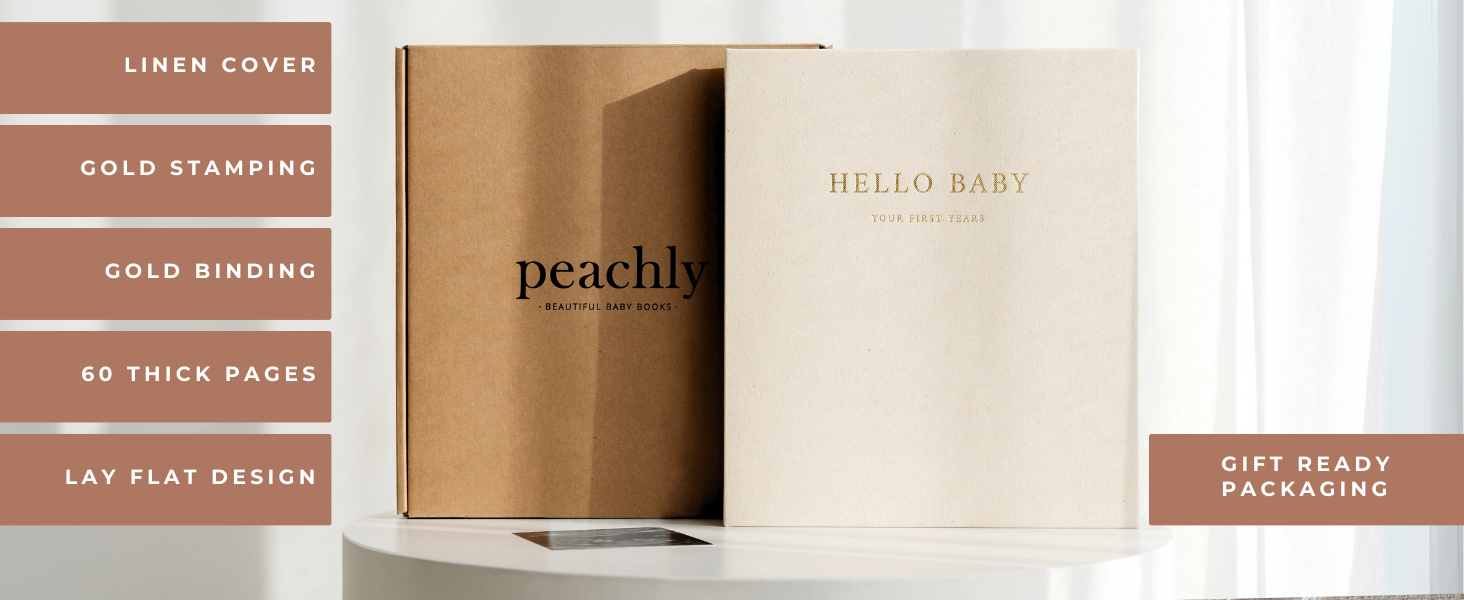 Peachly baby book keepsake for baby shower gift first time mom single mom baby scrapbook