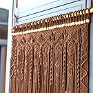 Macrame beaded curtains for doorways