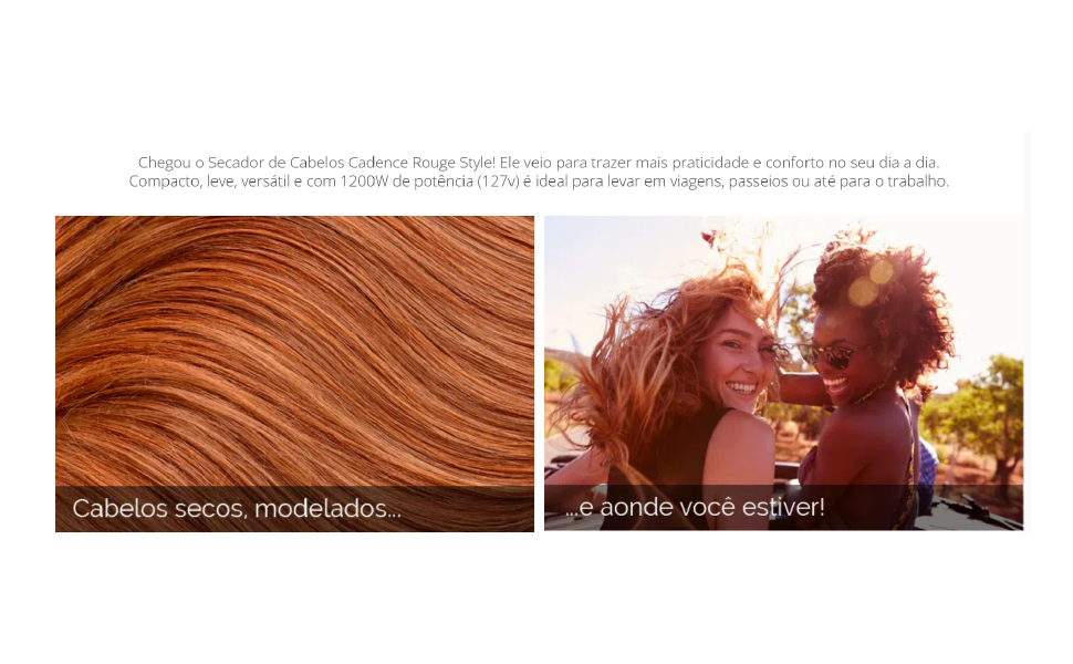 Secador de Cabelos Cadence Rouge Style - Bivolt