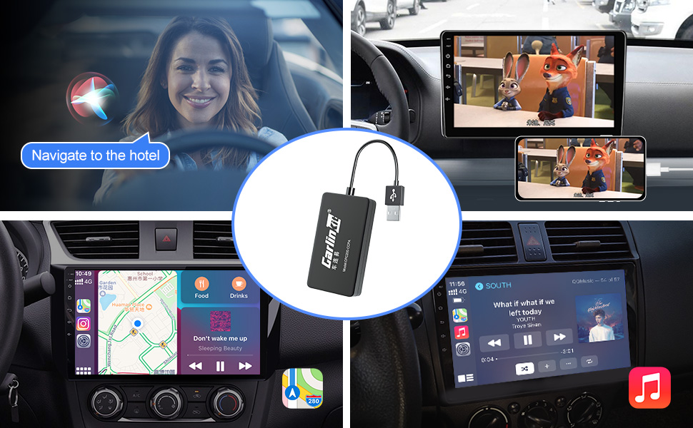 CarlinKit Aftermarket Wireless CarPlay/Android Adapter, Only for