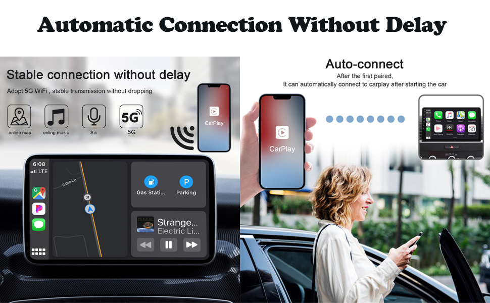 Sunweyer Plug & Play Draadloze CarPlayadapter Ondersteuning Fabriek