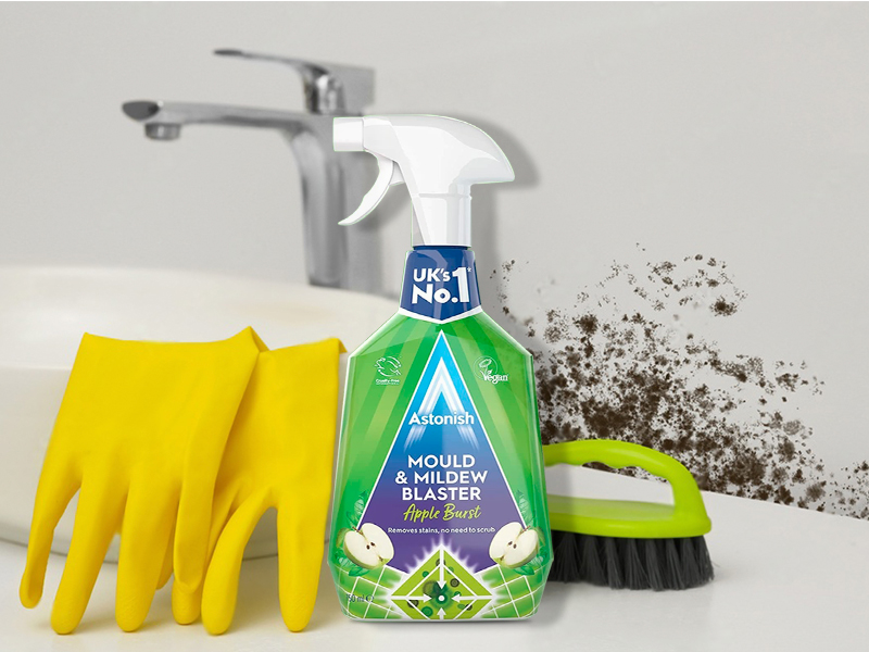 Astonish Mould and Mildew Remover Spray for Grout Cleaner, Mold Remover