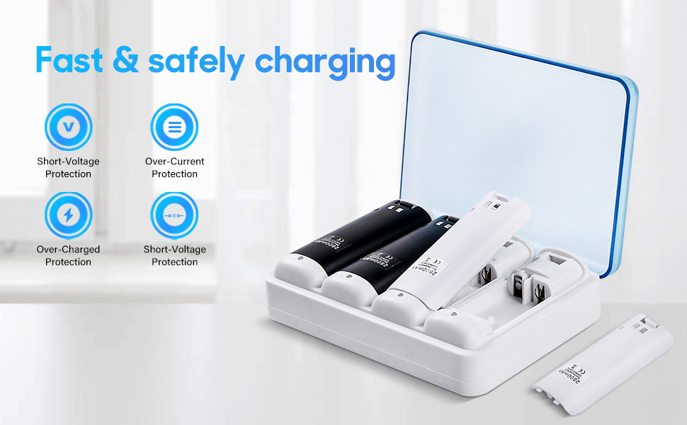 Rechargeable Wii Remote Batteries, TechKen Charging Station