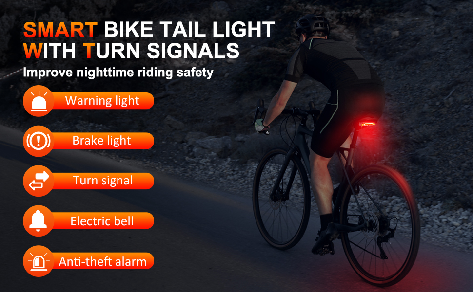 Bike Tail Light with Turn Signals