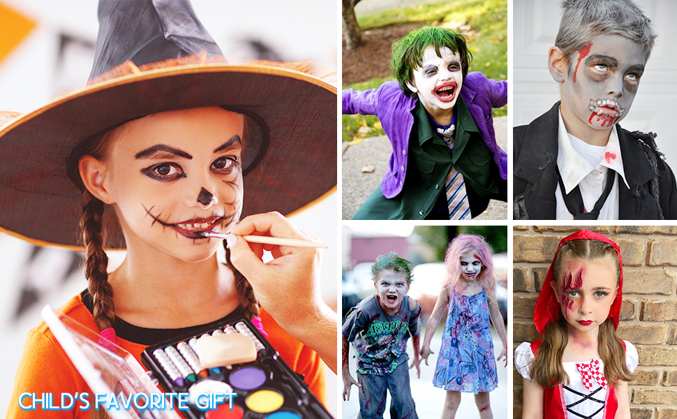 CODACE SFX Makeup Kit, Halloween Face Makeup for Adults