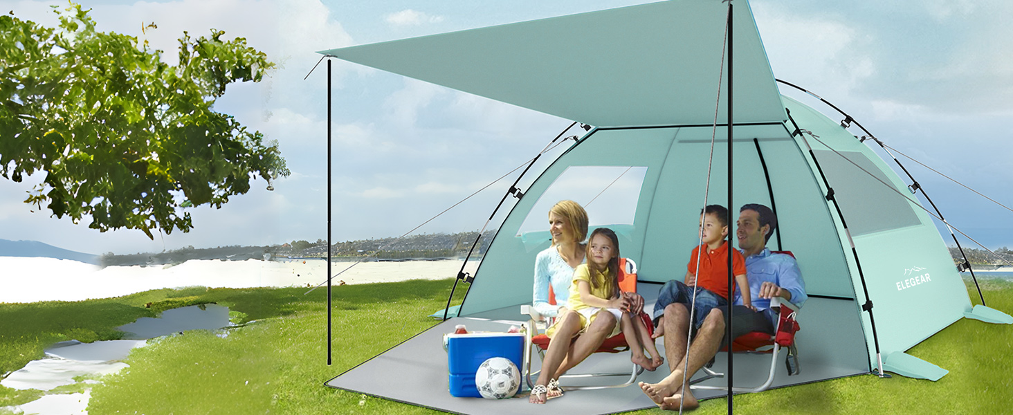 Beach Tent Sun Shelter with Canopy