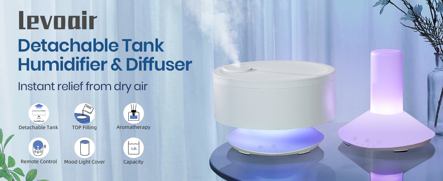 Humidifiers Easy to Clean,Essential Oil Diffuser, Colorful