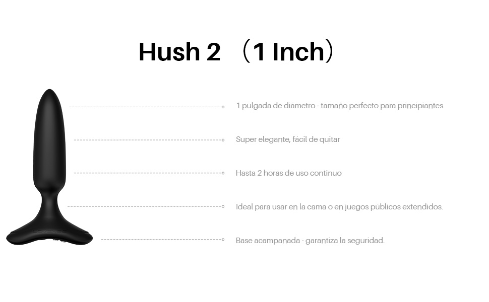LOVENSE Hush 2 Plugs Anales Vibrador para Hombres Mujer, APP ...