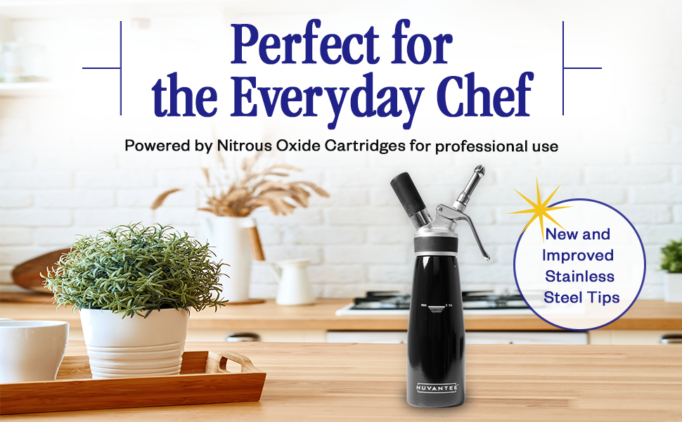 Nuvantee Whipped Cream Dispenser (1Pint) Professional