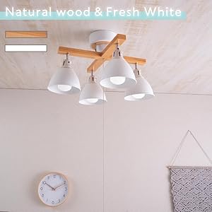 Amazon.co.jp: VENTOTA シーリングライト 4灯 LED対応 天然木