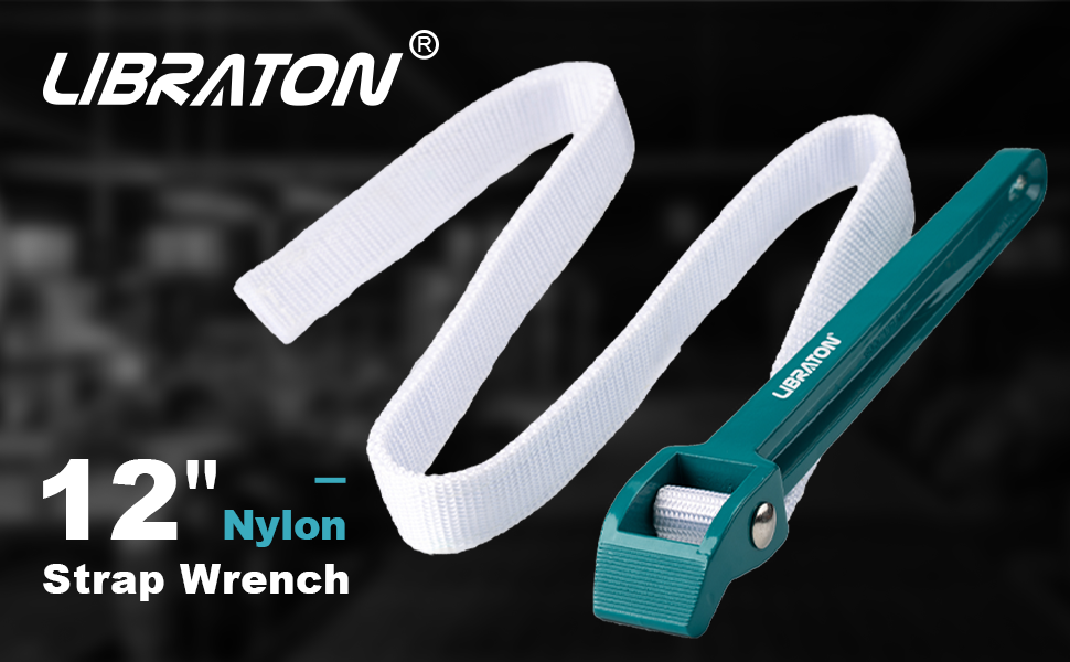 Libraton Strap Wrench, Nylon Strap Wrench, Adjustable Oil Filter Strap