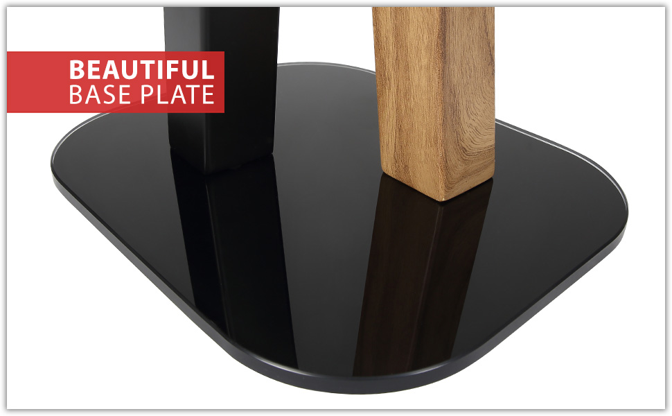 Eximus Bookshelf Speaker Floor Stand Oak Black Color