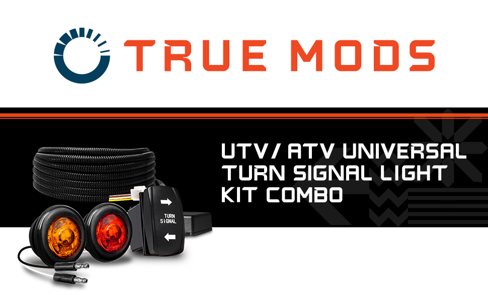 UTV/ATV Turn Signal Kit w/ 10pc 3/4" Round Red Trailer LED