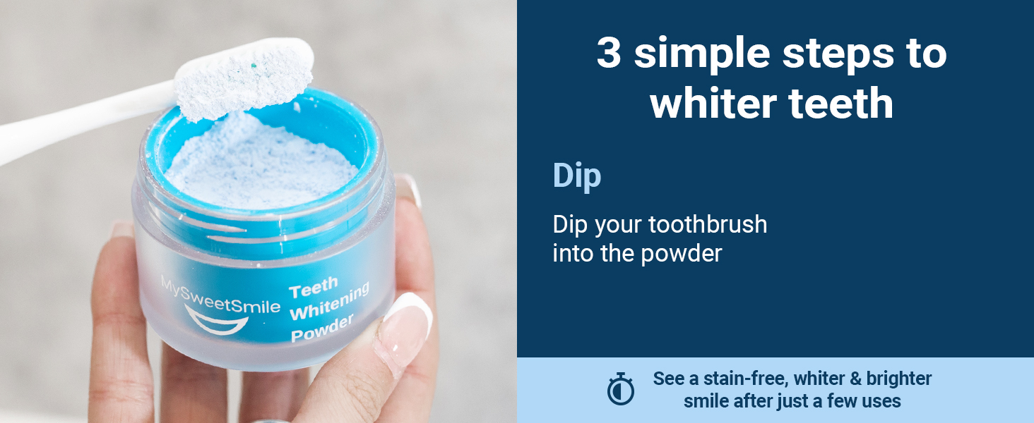 MySweetSmile Teeth Whitening Powder 6 Month Whitener Supply Tea