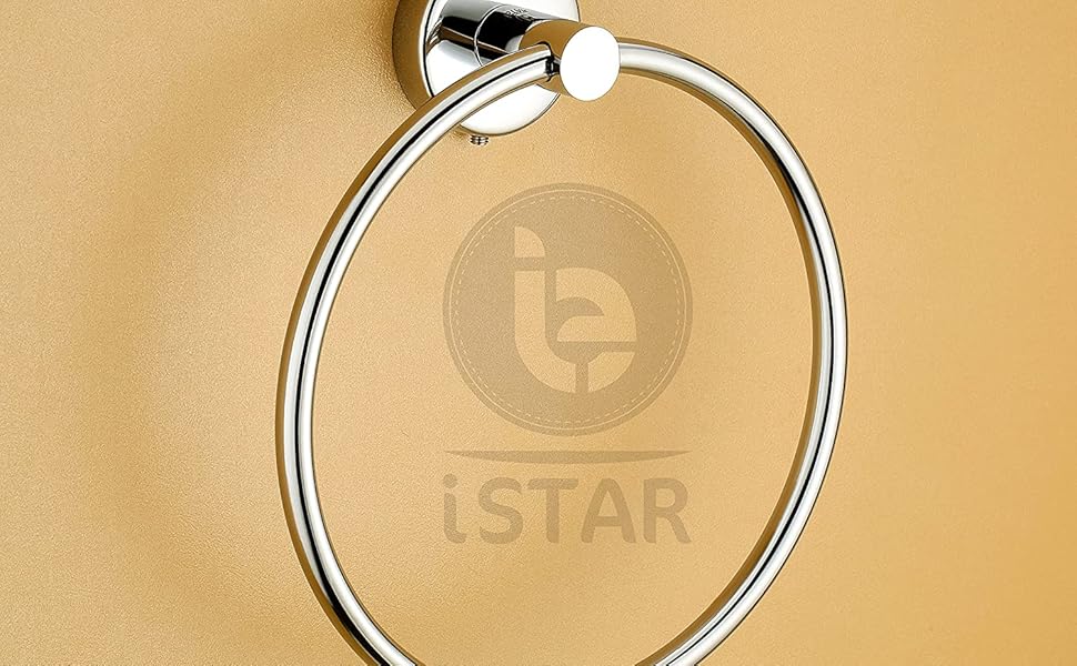 iSTAR Stainless Steel 304 Grade Chrome Finished Round Napkin Ring/Towel