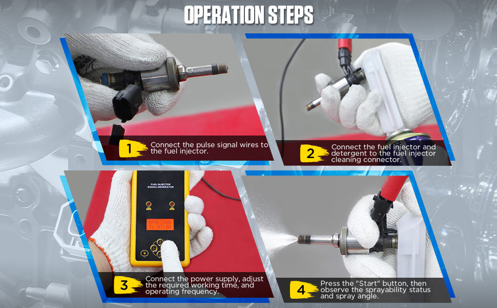 Fuel Injector Cleaner Tester 12V Vehicle Signal Generator for Cleaning & Testing Car Standard