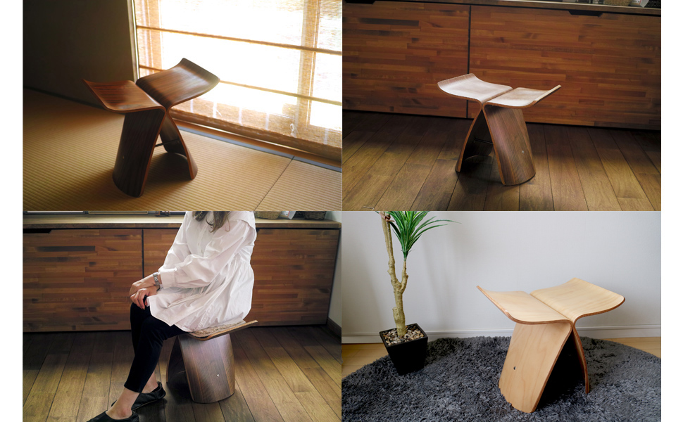 Amazon｜North Orange スツール ウィングスツール ビーチ