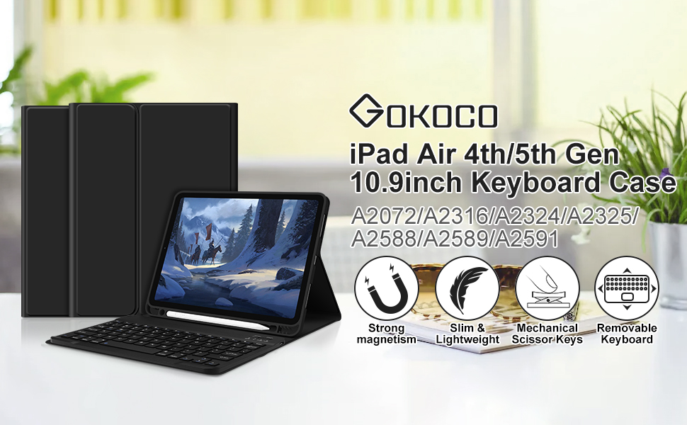 iPad Air 4th/5th Gen Keyboard Case GOKOCO iPad 2020/2022 10.9 Inch