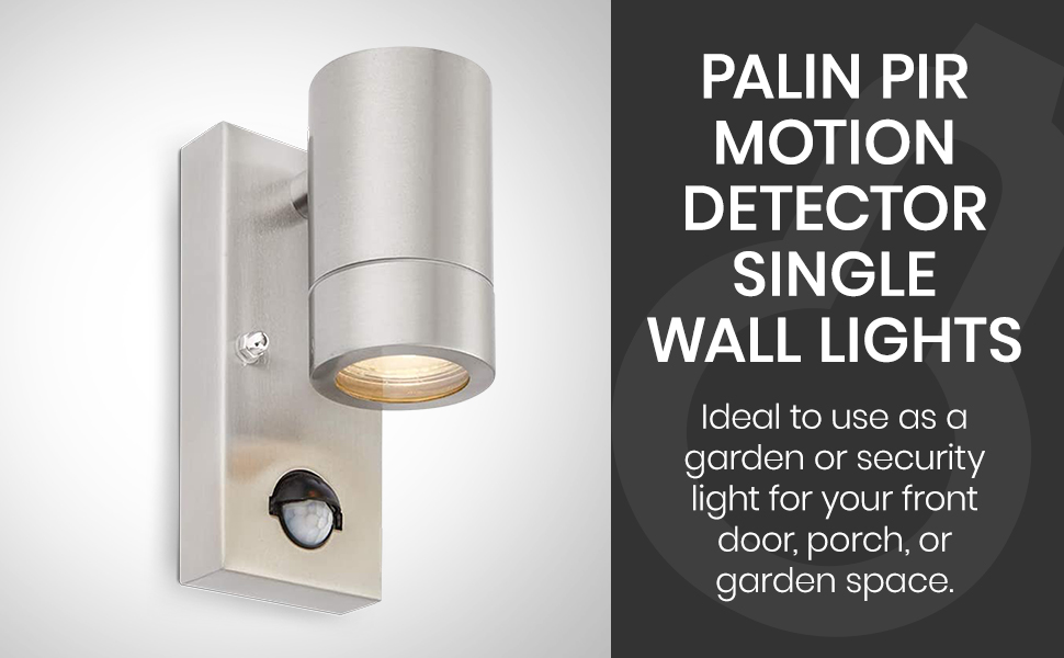 National Lighting PIR Outside Lights - Outdoor Security Lights - Matt Black Motion Sensor Presence Detector External Lantern Light - IP44 Rated 7W 240V LED GU10 Lamp (Not Included) 11 National Lighting