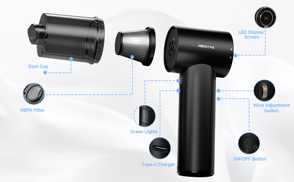 Cordless Portable Vacuum Cleaner for Car Home Office