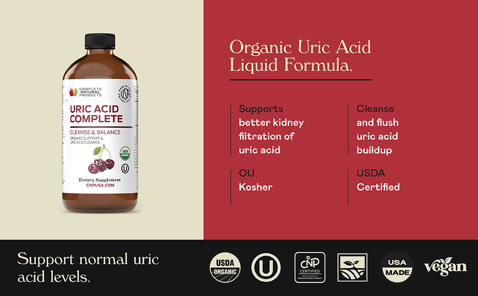 Complete Natural Uric Acid Complete Liquid Supplement to Support Uric Acid Cleanse