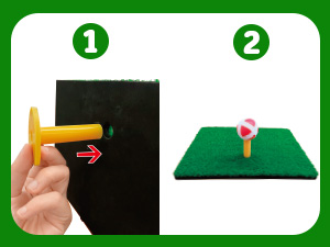 Golf tee for more realistic to play golf game.