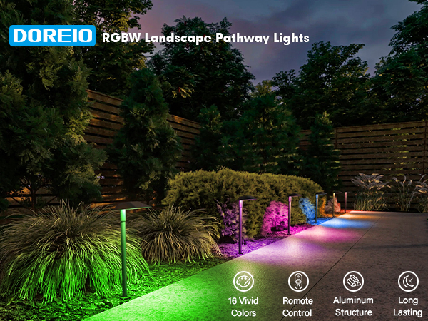 アースライト p706p5g DOREIO 5W RGBW Low Voltage Landscape Lights LED Pathway