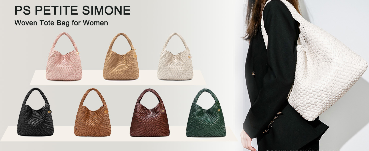 PETITE SIMONE, woven tote bag, tote bag women