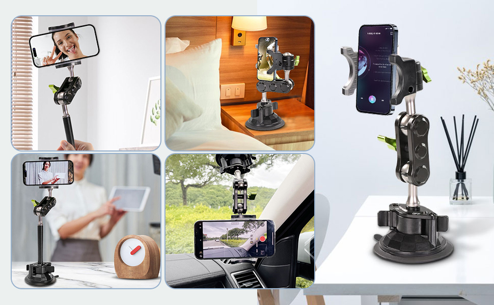 Universal Ball Head Arm for Phone, 360° Rotatable Car