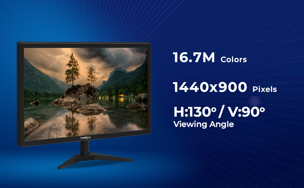 FRONTECH 19 Inch HD LED Monitor Refresh Rate 60 Hz,1440 x 900 Pixels