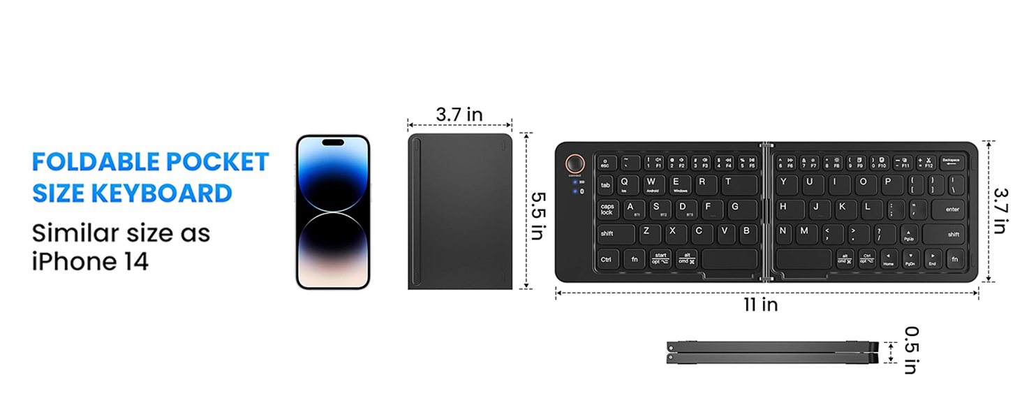 Foldable Bluetooth keyboard