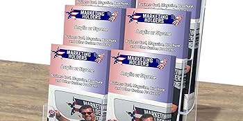 Divider included to transform this holder into a tri fold display