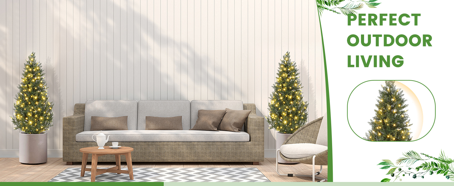 Artificial Topiary Cedar Trees