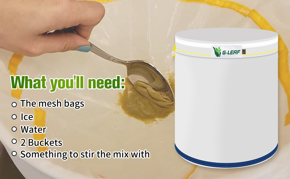 GLEAF Bubble Bags All Mesh,5 Gallon 8 Bag Herbal Ice Bubble Hash Bag