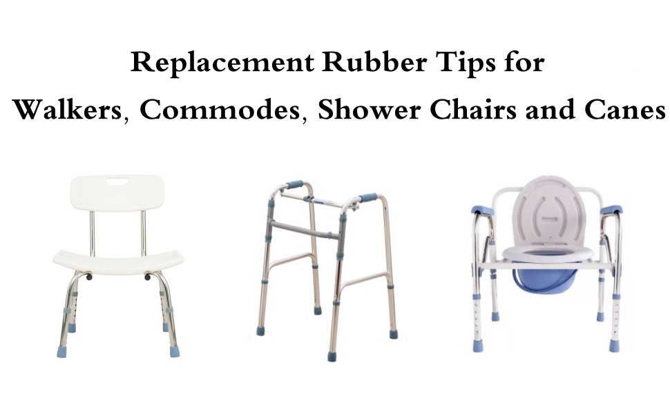 Rubber Walker Tips Replacement 1 1/8 Inch Heavy Duty Steel