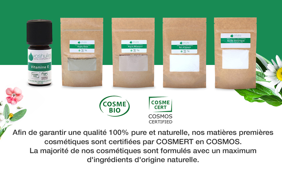 VosHuiles - Matière cosmétique - Vitamine E COSMOS
