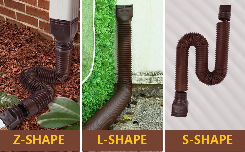 2 Pack Gutter Downspout Extensions,Rain Gutter Downspout