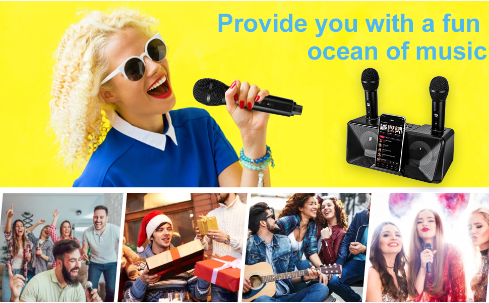 Karaoke Machine, Bluetooth Karaoke System, Karaoke Machine for Adults