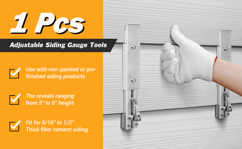 Adjustable Siding Tools, Siding Gauge for 5/16"/8 mm1/2